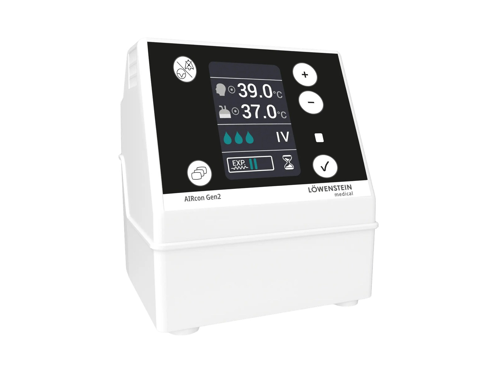 AirCon 2 Atemgasbefeuchter, Frontansicht mit Display